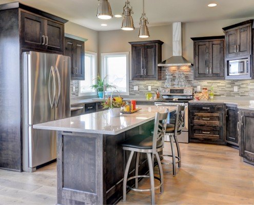 model home kitchen